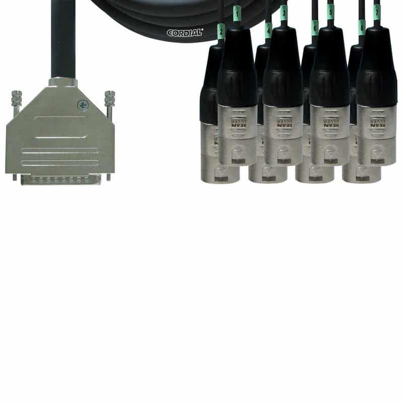 Cordial D-Sub→8 XLR Mâle