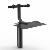 humanscale QUICKSTAND UNDER DESK noir 2 écrans showroomaudio